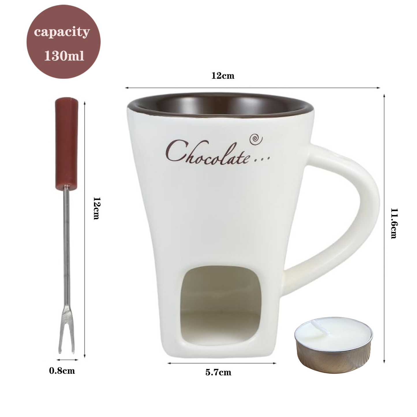 Chocolate Melting Pot with Candle Heater